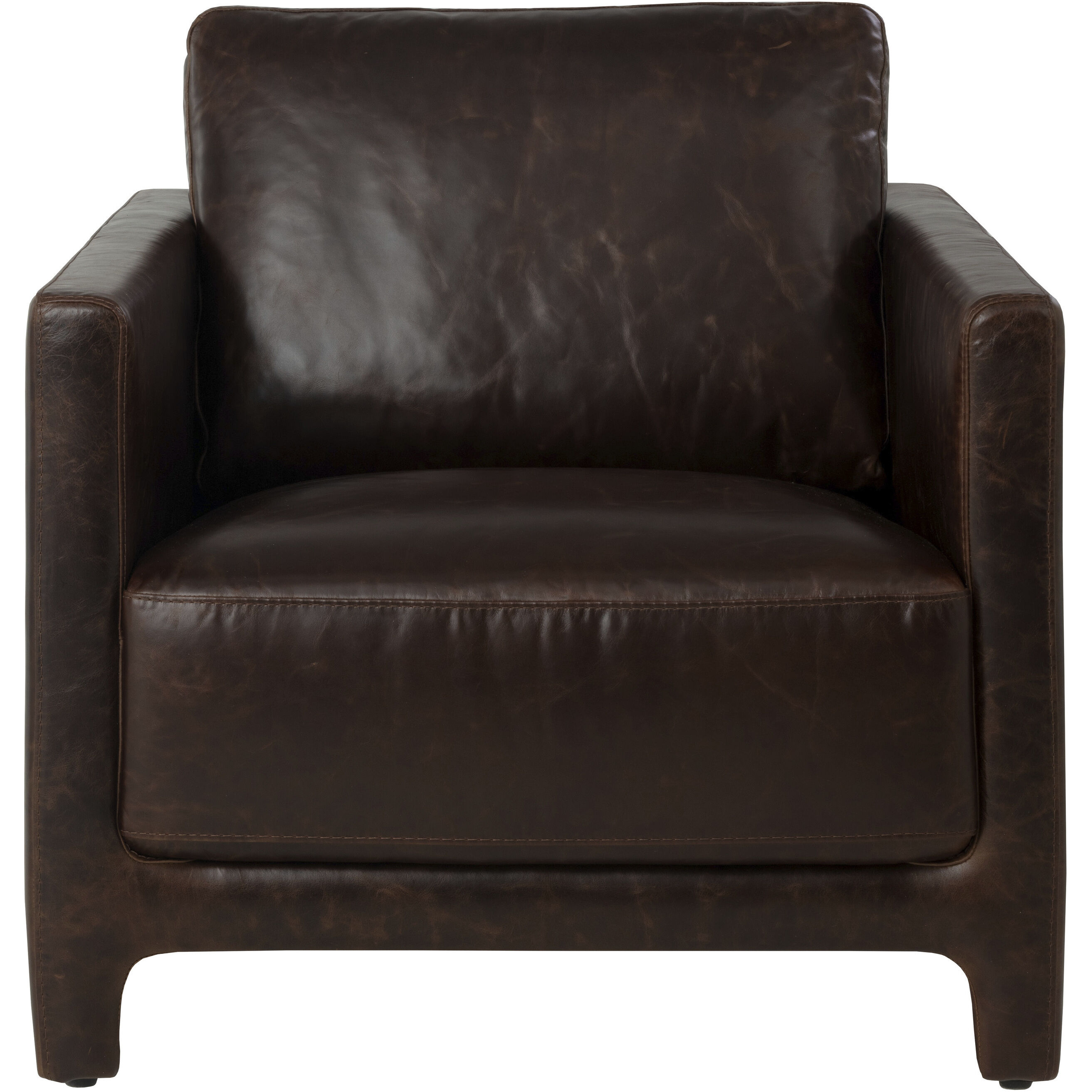 Rodney Chocolate Leather Lounge Chair